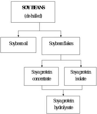 Fig. 1. Processing of soybeans and its products 