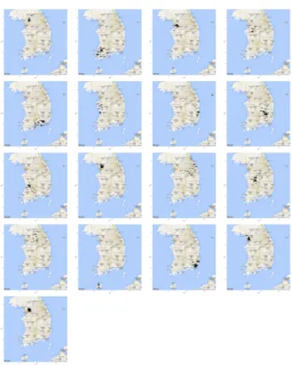 Fig. 19. Total of k-means clustering on map.