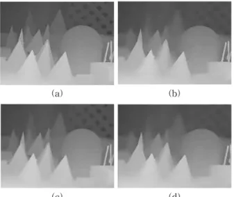 Fig. 14. Ground Truth and each filters disparity in each  image.