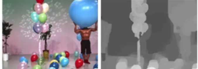 Fig. 1. Texture video and depth map.
