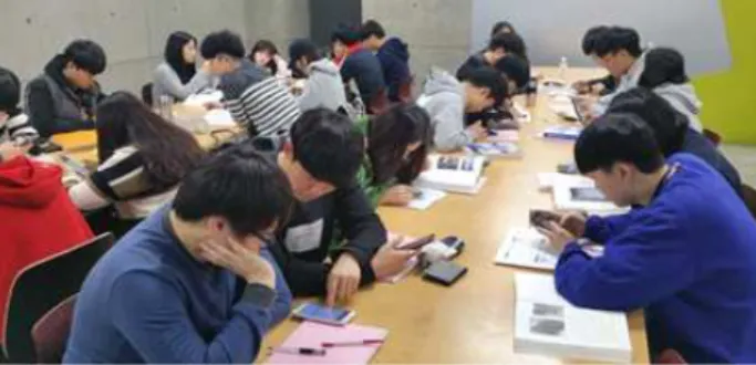 Fig.  1.Learning  of  using  smart  phones  during  class.