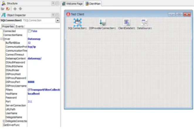 Table 5. Connection of the provider component and  query