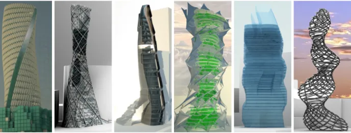 Fig. 1. Students' assignment samples using non-BIM modeler (Rhinoceros)