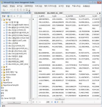 Fig. 6. Database of Web-based KNHANES System.