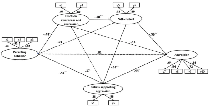 Figure 2. Path diagram of the modified model.