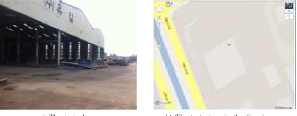 Fig. 5 shows the result of measuring location at the test ship block assembly shop. Compared to the soccer field case, there exists a lot more distortion in the shape of the measured results