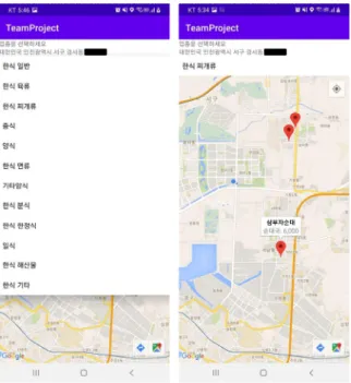 Fig.  3.  Member  registration  and  login  module  implementation  result. 회원가입 시에는 휴대폰 번호로 본인을 인증하는 기능을 구현하였 다 