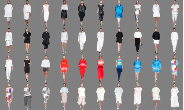 Fig. 1. Group A : combining the unity of the model with the simplicity of the design. www.style.com