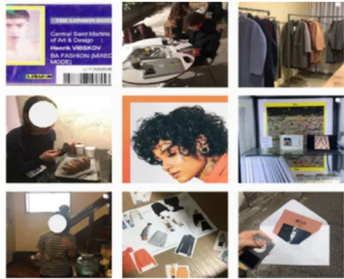 Fig. 2. Interviewee’s scrapbook. Fig. 3. Interviewee’s Instagram images.