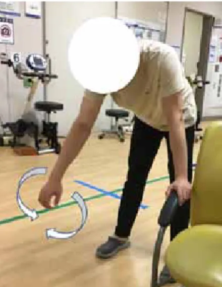 Figure 2.  Pendulum exercise for the shoulder. Informed consent was obtained 