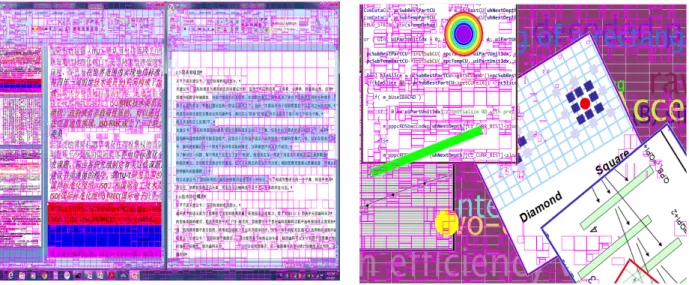 그림 11.  ITP가 최적 모드로 선택된 CU,  (좌)  ChineseEditing  영상,  (우)  FlyingGraphics  영상