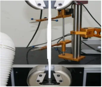 Fig. 5. Measuring the thickness of the gel coating specimen.