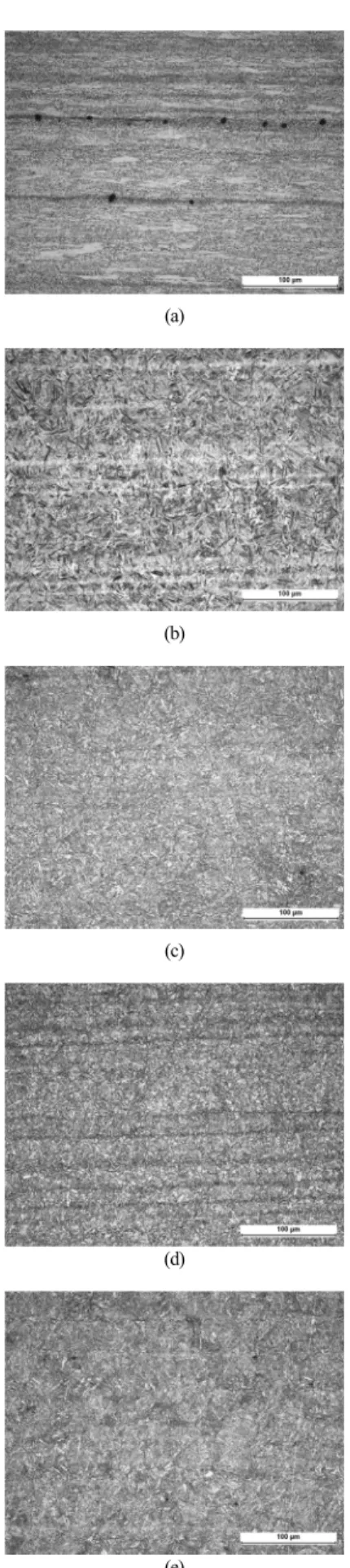 Fig. 9. Metallography results according to each case.