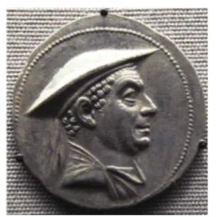 Fig. 9. Tetradrachmon of Euthydemos, BC 230- 230-200. 겨울 상품 und Seide, (1996),  Abb. 100.