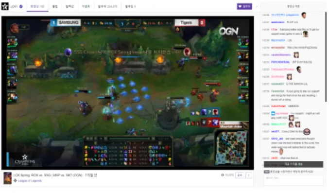 Fig. 1. An example of personal broadcasting platform (from Twitch [7] )