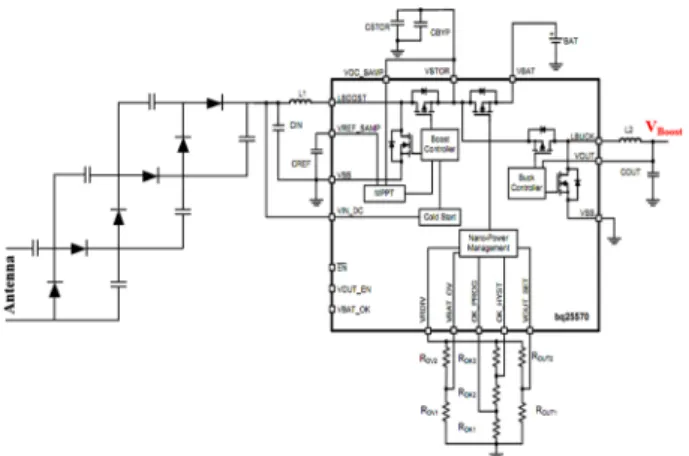 Fig. 5. Schematic of the three-stage multiplier and the boost con- con-verter.