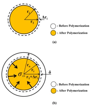 Fig. 3. Behaviors of shrinkage stresses calculated by Eq.(9) as a function of (a) according to variable ε r  (b) according to variable  E r