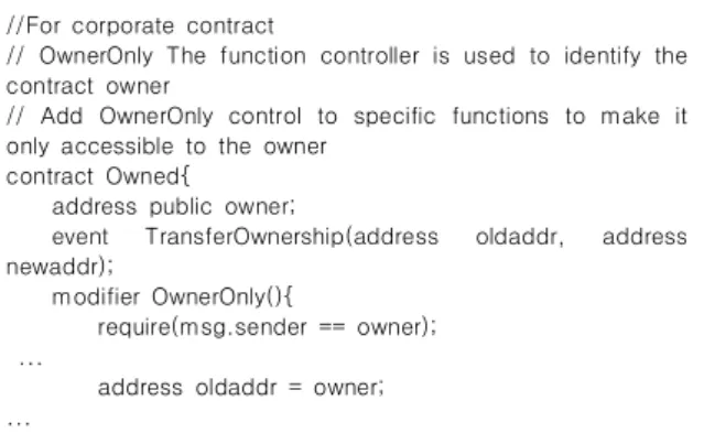 Table  3.  Smart  Contract  part  of  the  ode