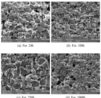 Fig. 6.  A  matching  fracture  surface  pair  of  a  solder  joint  specimen aged for 24 h at v = 0.5 m/s: (a) the side with more  solder remaining and (b) the opposite side