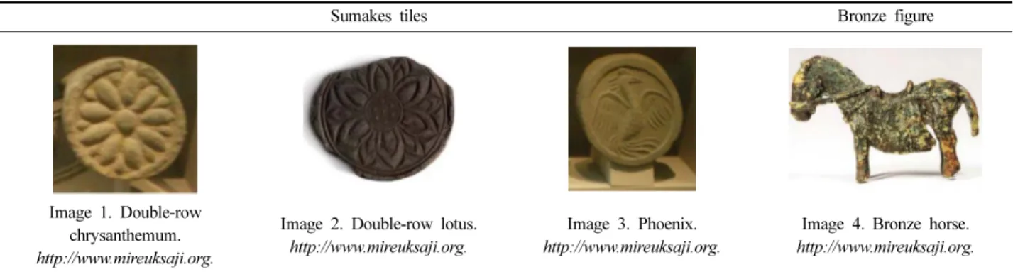 Table 2. The Mireuksaji artifacts