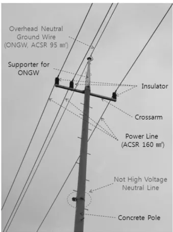 Fig. 5. Variation of the induced voltage of the downscaled  and simulated 22.9 kV-Y lightning prevention line depending  on the ground resistance.