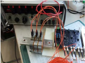 Table 1. Material and function of the optical devices Item Material and spec. Remark Faraday device RIG((Bi1.3Gd0.43Y1.27)Fe5O12) Gartnet device Polarizer and 