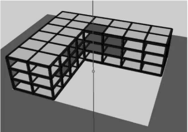Fig. 2. Slab damage for 150 mm thickness (red represents collapse  of slab).