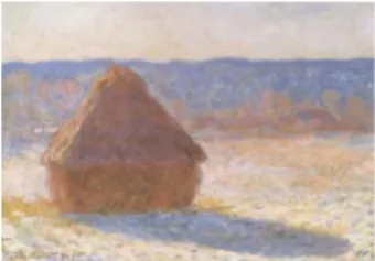Fig. 2. Claude Monet, 「Haystacks(Sunset)」, 1891.  Impressionism (2001), p.350.