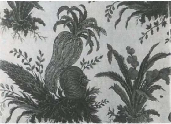 Fig. 17. Block-printed fabric in Alsace(1760), Sei, 1995, p. 77.