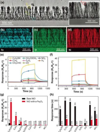 Fig. 7. Schematic illustration of the utility factor, receptor function, and transducer function of the α-Fe 2 O 3 -decorated NiO  nano-corals