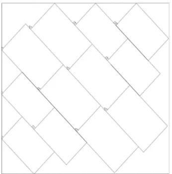 Fig. 8. Arrangement result of type A and type B parts in the 1520*1425 raw material.