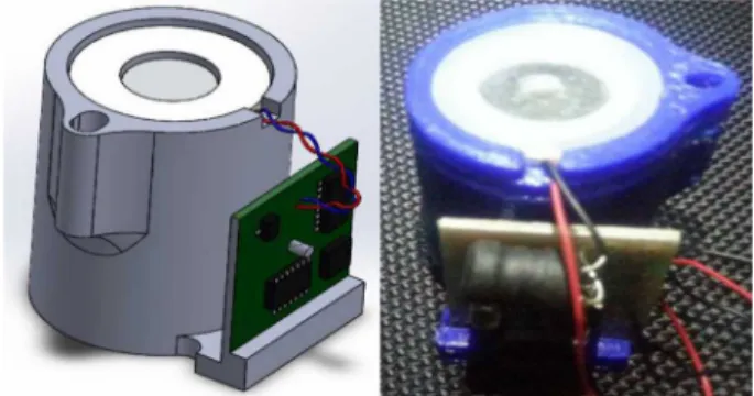 Fig. 1. Scent display device using micropore piezo actuator that had been developed.