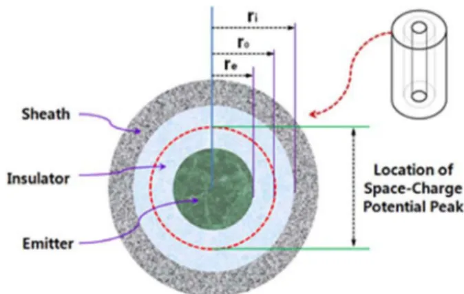 Fig. 3. MCNP modeling of vanadium SPND.