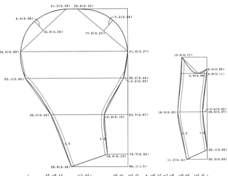 Fig. 5. Leg of Mutton Sleeve S1의 연구패턴과 착용모습