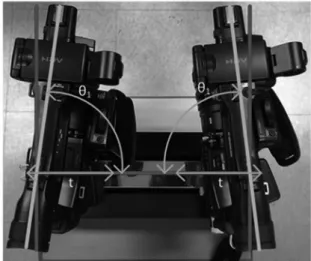 Fig. 2. The two main movement parts of a horizontal parallel S3D camera rig.