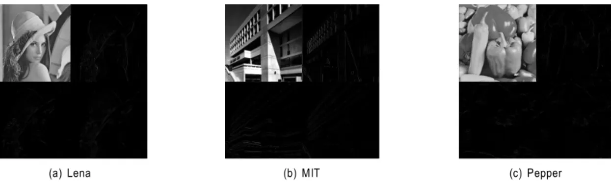 Fig  5.  Two-dimensional  DWT  image  synthesized  from      row-resolution  image  and  high-frequency  sub-bands  obtained  from      row-resolution  image