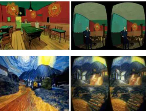 Fig.  2.2D  version  and  3D  version  of  Van  Gogh  artworks:  The  Night  Café:  An  Immersive  VR  Tribute  to  Vincent  Van  Gogh 