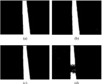 Fig. 11. Results by edge detection using Canny’s method after color conversion from [R,G,B] to [H,S]