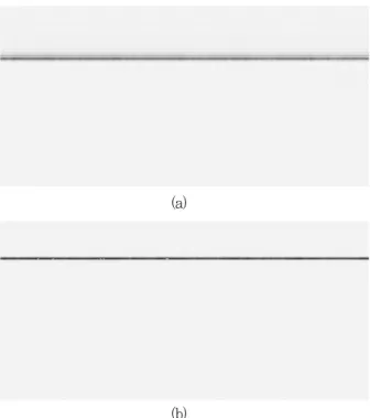 Fig. 4. Image  captured  from  mirror  sample  (a)  without  recalibration (b) with recalibration