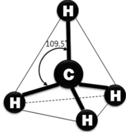 Fig. 1. Molecular structure of CH 4 .