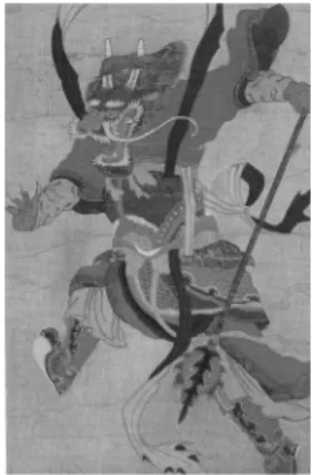 Fig. 4. 대원사  지옥도 9 부분도.    Fig. 5. 저승사자와  직부사자(유마리). Fig. 6. 통도사 12신장도(용)(허균).