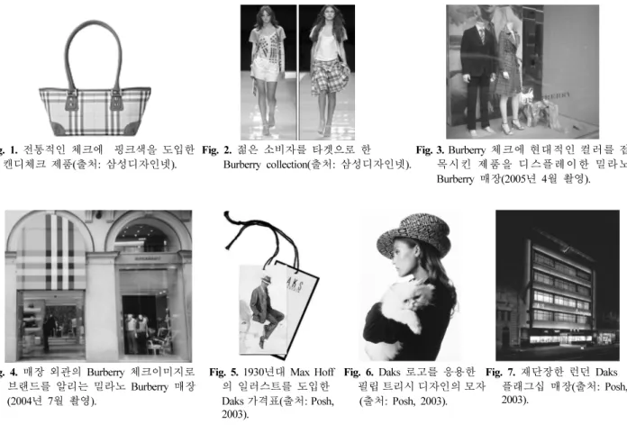 Fig. 5. 1930년대 Max Hoff 의  일러스트를  도입한 Daks 가격표(출처: Posh, 2003).   Fig. 6. Daks  로고를  응용한   필립 트리시 디자인의 모자  (출처: Posh, 2003)