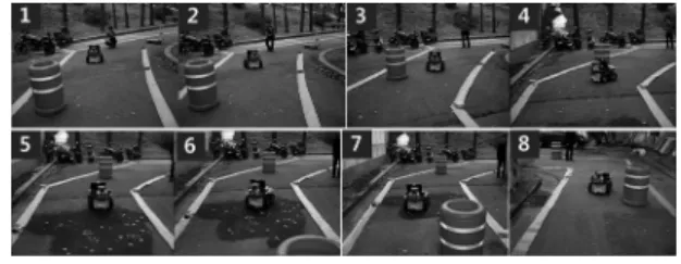 Table 3.  Results of autonomous guided robot navigation using various methods