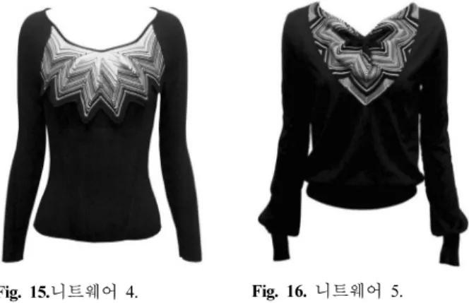 Fig. 17.  니트웨어 6. Fig. 18.  니트웨어 7. Fig. 19. 니트웨어 8.