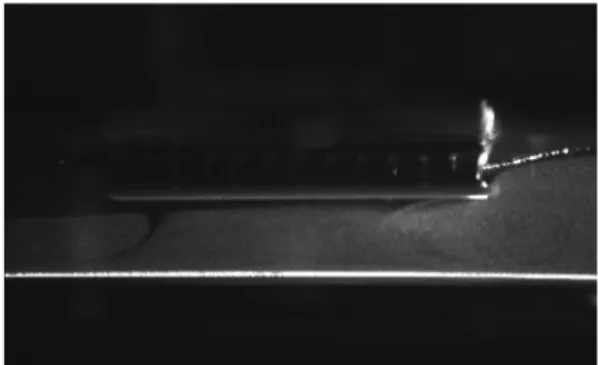Fig. 7. Visualization of flow phenomena only operating ther- ther-moelectric cooling system.