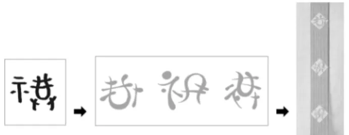 Fig. 5. 작품I의  도식화.  Fig. 6. 작품I의  블라우스·스커트. Fig. 7. 작품I의  블라우스·팬츠. 