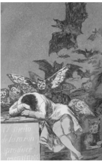 Fig. 5. 고야의  ‘ sleep of reason produces monsters ’  (Symmons, S.,  p.176.).
