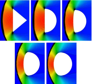fig. 9 Elliptic#1 모델, Pressure contour