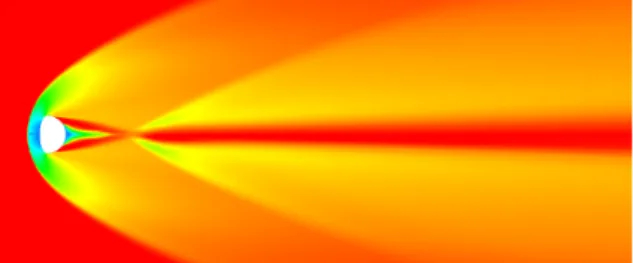 fig. 18 cone 모델, 재순환영역 관찰(streamline)