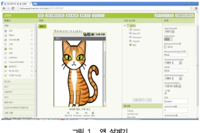 그림  2.    블록  편집기 Fig.  2.  App  Inventor  Blocks  Editor